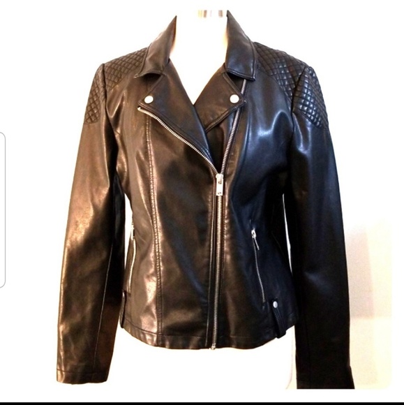 Black Rivet Jackets & Blazers - Rivet Faux Leather Moto Jacket. DONT BUY 4 SEBRINA